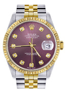 Mens Rolex Datejust Watch 16233 Two Tone | 36Mm | Purple Dial | Jubilee Band