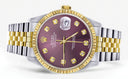 Mens Rolex Datejust Watch 16233 Two Tone | 36Mm | Purple Dial | Jubilee Band
