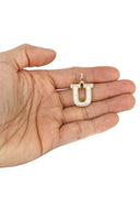 Diamond 10K Yellow Gold Letter "U" Necklace | Appx. 14.3 Grams