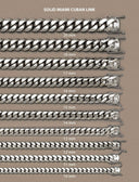 Heavy Solid White Gold Miami Cuban Link Chain Customizable (10MM-20MM)