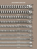 Heavy Solid White Gold Miami Cuban Link Chain Customizable (10MM-20MM)