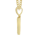 14K Yellow Gold Letter "V" Baguette Diamond Necklace | 1.81 Carats