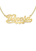 14K Ladies Heart Name Plate Necklace | Appx. 7.6 Grams