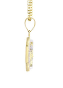 10K Gold Necklace & Gold Versace Style Pendant | 3.95 Grams