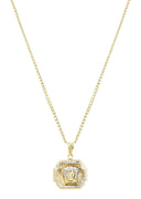 10K Gold Necklace & Gold Versace Style Pendant | 3.95 Grams