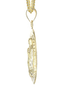 10K Yellow Gold Franco Chain & Virgin Mary Pendant | Appx. 15 Grams