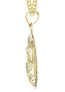 10K Yellow Gold Cuban Chain & Virgin Mary Pendant | Appx. 14.5 Grams