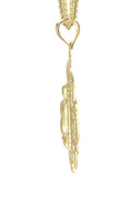 10K Yellow Gold Franco Chain & Virgin Mary Pendant | Appx. 15.2 Grams