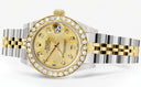 Womens Diamond Gold Rolex Watch | 1 Carat Bezel | 26Mm | Gold Dial | Jubilee Band