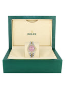 Womens Diamond Gold Rolex Watch | 1 Carat Bezel | 26Mm | Pink Dial | Jubilee Band
