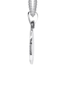 Diamond 10K/14K White Gold Small Round Picture Pendant Necklace | Appx. 0.50 Carat