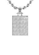 10K/14K White Gold Small Rectangle Picture Pendant Necklace