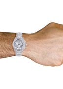 Mens White Gold Tone Diamond Watch | Appx. 32 Carats