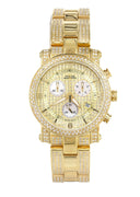 Mens Yellow Gold Tone Diamond Watch | Appx. 4.15 Carats