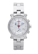 Mens White Gold Tone Diamond Watch | Appx. 1.75 Carats