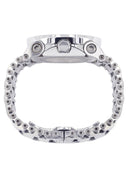 Mens White Gold Tone Diamond Watch | Appx. 17 Carats