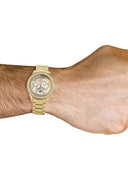 Mens Yellow Gold Tone Diamond Watch | Appx. 7 Carats