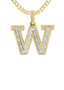 Diamond 10K Yellow Gold Letter "W" Necklace | Appx. 16 Grams