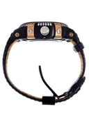 Mens Black & Rose Gold Tone Diamond Watch | Appx. 3.5 Carats