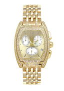 Mens Yellow Gold Tone Diamond Watch | Appx. 3.5 Carats