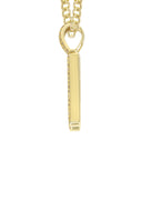 Yellow Gold Letter "W" Baguette Diamond Necklace | 3.3 Carats