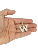 Diamond 10K Yellow Gold Letter "W" Necklace | Appx. 16 Grams