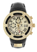 Mens Yellow Gold Tone Diamond Watch | Appx. 5.35 Carats