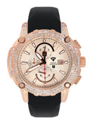 Mens Rose Gold Tone Diamond Watch | Appx. 5 Carats