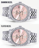 Mens Rolex Datejust Watch 16200 | 36Mm | Pink Flower Dial | Jubilee Band
