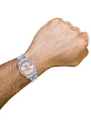 Mens Rolex Datejust Watch 16200 | 36Mm | Pink Flower Dial | Jubilee Band