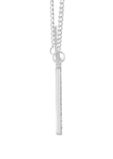 14K White Gold Ladies Full Diamond Script Name Necklace | Appx. 1.25 Carat