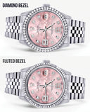 Mens Rolex Datejust Watch 16200 | 36Mm | Pink Flower Diamond Dial | Jubilee Band