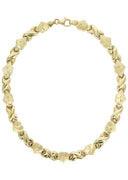 YELLOW GOLD "XO HEART" NECKLACE & BRACELET SET FOR WOMEN | APPX 16.9 GRAMS