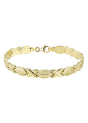 YELLOW GOLD "XO" BRACELET FOR WOMEN | APPX 5.4 GRAMS