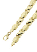 YELLOW GOLD "XO" NECKLACE & BRACELET SET FOR WOMEN | APPX 17.1 GRAMS