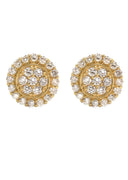 14K Yellow Gold Diamond Earrings For Men | 0.49 Carats | 1.95 Grams
