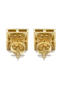 14K Yellow Gold Diamond Earrings For Men | 0.27 Carats | 2.3 Grams