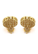 14K Yellow Gold Diamond Earrings For Men | 0.77 Carats | 4.72 Grams