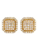 14K Yellow Gold Diamond Earrings For Men | 1 Carat | 3.29 Grams