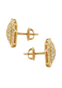 14K Yellow Gold Diamond Earrings For Men | 1 Carat | 3.29 Grams