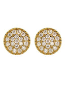 14K Yellow Gold Diamond Earrings For Men | 0.8 Carat | 2.58 Grams