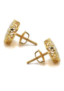 14K Yellow Gold Diamond Earrings For Men | 0.8 Carat | 2.58 Grams