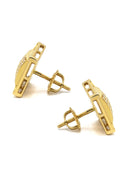 14K Yellow Gold Diamond Earrings For Men | 0.35 Carats | 3.62 Grams