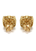 14K Yellow Gold Diamond Earrings For Men | 1 Carats | 3.43 Grams