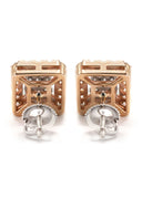 14K Yellow Gold Diamond Baguette Earrings For Men | 0.95 Carats | 4.74 Grams