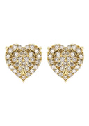 14K Yellow Gold Diamond Earrings For Men | 0.74 Carats | 3.34 Grams