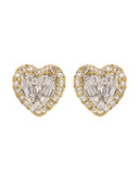 14K Yellow Gold Diamond Baguette Earrings For Men | 0.52 Carats | 2.76 Grams