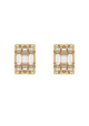 14K Yellow Gold Diamond Baguette Earrings For Men | 0.32 Carats | 1.29 Grams