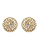 14K Yellow Gold Diamond Earrings For Men | 0.52 Carats | 2.35 Grams