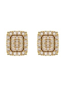 14K Yellow Gold Diamond Earrings For Men | 0.54 Carats | 2.86 Grams